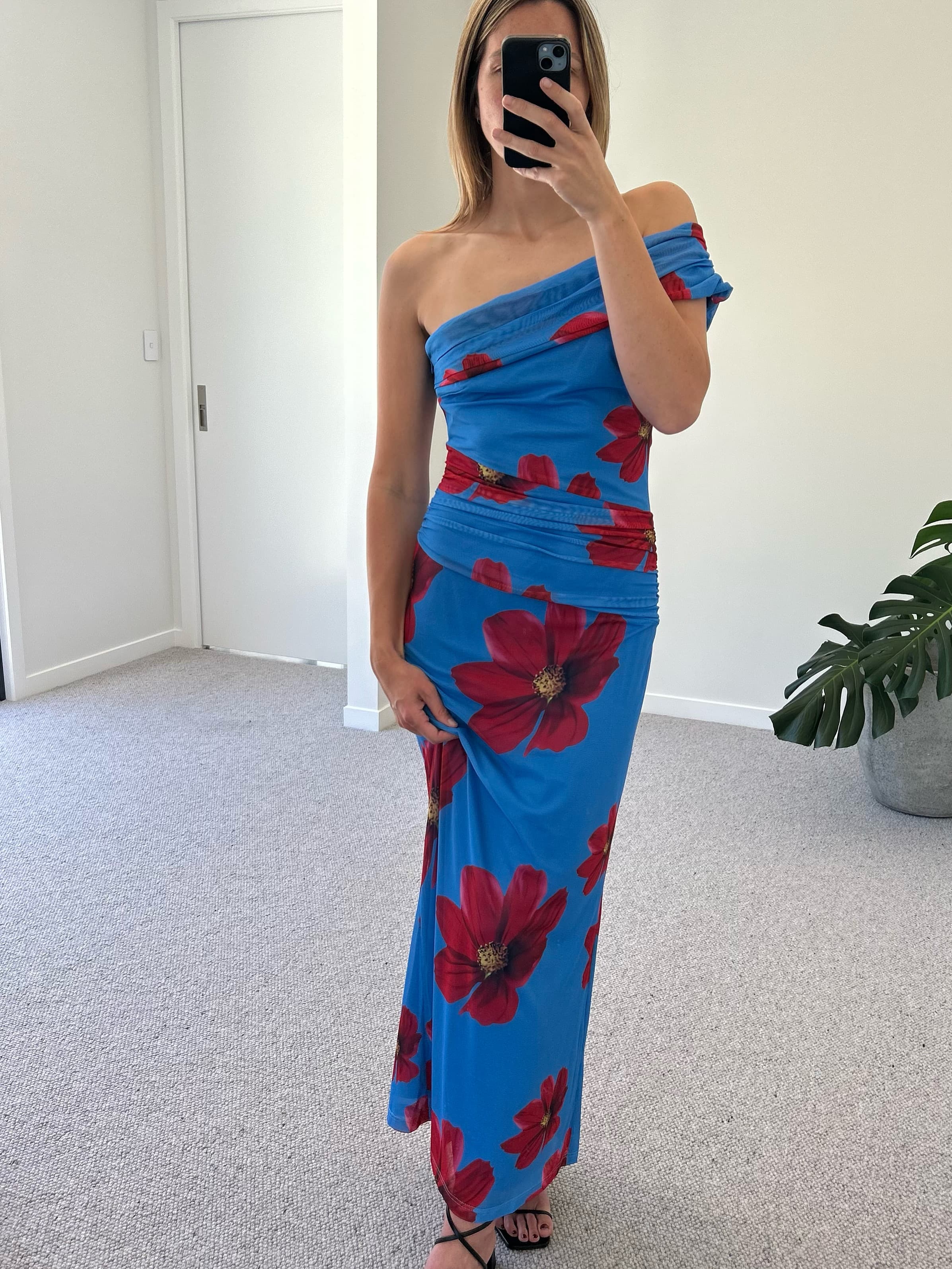 Eisa One Shoulder Maxi Dress